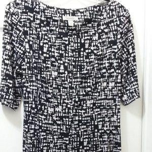 DressBarn patterned dress - black/white